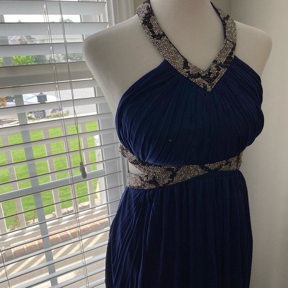 Genuine Roberto Cavalli Runway, Silk, Beaded Halter Dress with Pockets - Picture 4 of 13